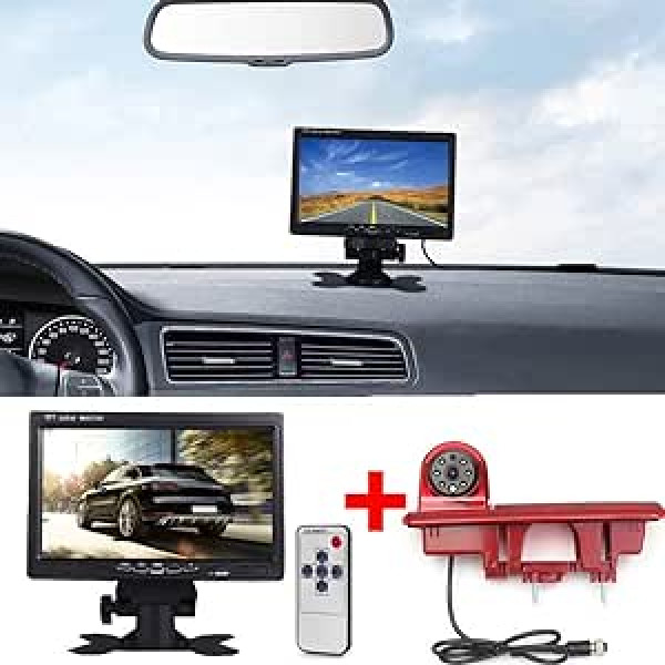 7 collu TFT LCD ekrāna automašīnas monitors visām automašīnām + HD nakts redzamības bremžu gaismas atpakaļgaitas kameras nomaiņa van Fiat Talento/Nissan NV300/Renault Traffiic/Nissan Primastar/Opel/Vauchall Vivaro