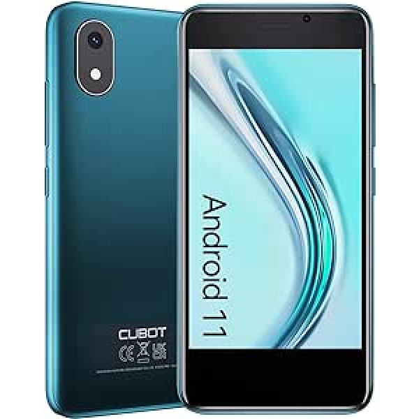 Mazs viedtālrunis bez līguma, CUBOT 4 collu HD displejs, 1 GB/32 GB, paplašināms 128 GB, Android 11, 2350 mAh, divas SIM kartes, 3G mobilais tālrunis, sejas ID, zaļš