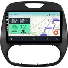 YUNTX [2 GB + 32 GB] Android 12 automašīnas radio ar navigācijas sistēmu Renault Kaptur Captur (2014-2019) 9 collu skārienekrāna bezmaksas kamera DAB/GPS/Stūres vadība/MirrorLink/Bluetooth