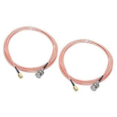 sourcing map 2 Pack RG316 2.4m 50ohm Orange SMA Male to BNC Male Low Loss RF Coaxial Cable