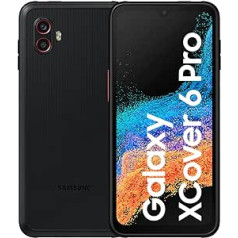 Samsung Galaxy XCover6 Pro Android viedtālrunis, ūdensizturīgs, 6,6 collu displejs, 6 GB RAM un 128 GB¹ iekšējā atmiņa, paplašināma², 4050 mAh³ akumulators, melns [itāļu versija]