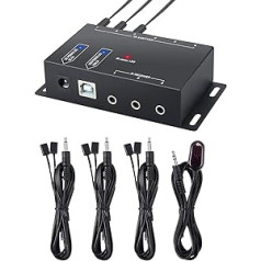 Nicoone IR Repeater System Infrared remote control extender Hidden IR system Kit 6 spotlights & 1 receiver