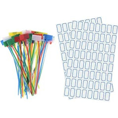 piegādes karte 50 Stück Nylon-Kabelbinder, Etikettenmarker, selbstschließend, zum Markieren von Organisieren, Weiß/Rot/Grün/Blau/Gelb