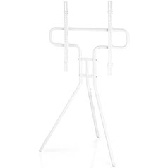 Hama TV Ständer im Staffelei Design (stabilizators Fernsehständer für 37-75 Zoll, höhenverstellbarer TV Stand als Tripod, kompaktes TV Stativ, VESA saderīgs Bodenständer) weiß