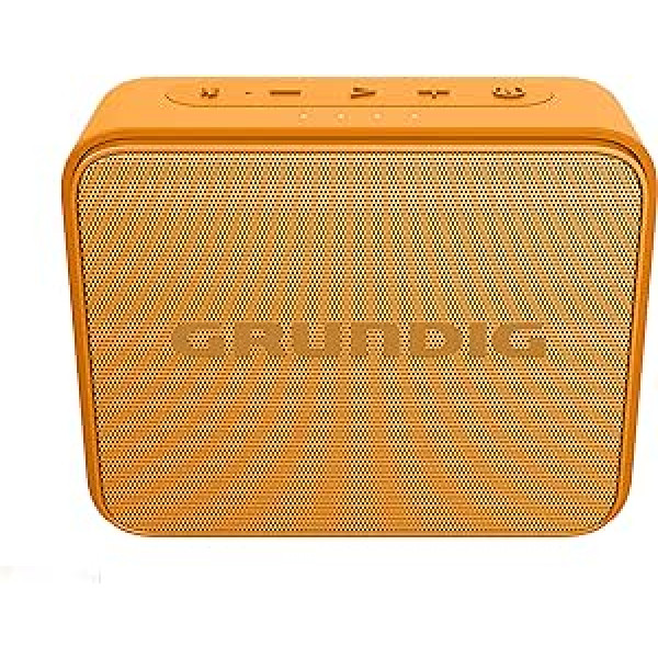 Grundig GBT Jam Orange Bluetooth skaļrunis, Soundbox, 3,5 W RMS, Bluetooth 5.0, diapazons līdz 30 m, akumulatora darbības laiks līdz 30 stundām, barošanas bloka funkcija, brīvroku funkcija, ūdensizturīgs, oranžs