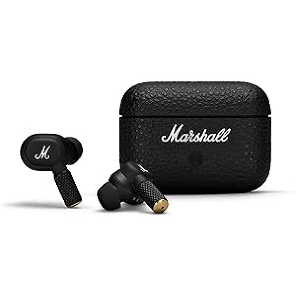 Marshall Motif II ANC — patiesas bezvadu aktīvo trokšņu slāpēšanas Bluetooth austiņas, austiņas, 30 stundu atskaņošanas laiks — melns