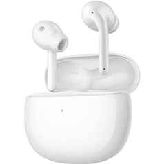 Xiaomi Buds 3 (spīdīgi balts) + USB-C kabelis 1 m, bezvadu Bluetooth 5.2 austiņas ar USB-C vadu 1 metrs, bezvadu austiņas, vieglas, līdz 32 stundu darbības laiks, trokšņu slāpēšana, balts