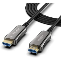 Atzebe Fibre Optic HDMI Cable 2.0 Supports 4K @ 60Hz 3D Full HD ARC CEC HEC Function 15m