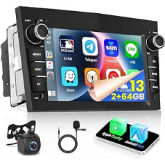 2GB + 64GB Android 13 automašīnas radio priekš Opel Astra Corsa Zafira Meriva Antara Vivaro Combo Signum radio bezvadu Apple CarPlay Android Car Bluetooth 7 collu ekrāns automašīnas radio navigācija HiFi WiFi