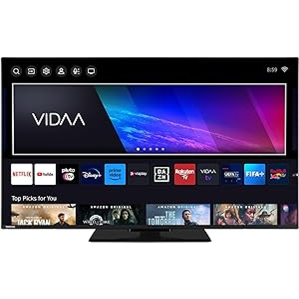 Toshiba 55 collu VIDAA TV (4K UHD viedais televizors, HDR Dolby Vision, trīskāršs uztvērējs, Bluetooth, Dolby Audio) 55UV3463DAW [2024]