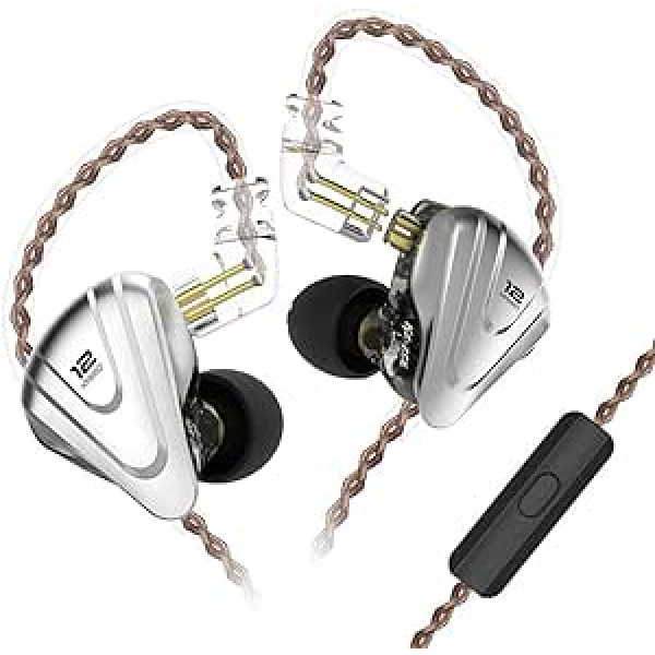 NEX KZ ZSX 5BA+1DD 6 draivera hibrīda IEM HiFi ausīs ievietojamas austiņas ar cinka sakausējuma priekšējo apvalku, 0,75 mm 2 kontaktu noņemamās trokšņu slāpēšanas austiņas