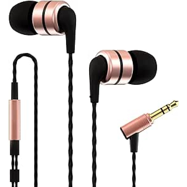 SoundMAGIC E80 Kabelgebundene Ohrhörer Ohne Mikrofons, Audiophile HiFi-Stereo-Kopfhörer, Geräuschisolierende In-Ear-Kopfhörer, Bequeme Passform, Hervorragender Bass, Schwarz-Gold