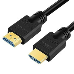 SHULIANCABLE 8K HDMI kabelis, HDMI 2.1 kabelis 48 Gb/s 8K @ 60Hz, 4K @ 120Hz, ar DSC ātrgaitas Ethernet, monitoram, projektoram, Blu Ray PS4 Xbox (7,5 m, melns)