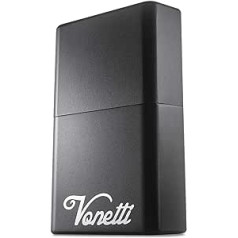 Vonetti Alpha Shield Premium Keyless Go Protection, alumīnija kaste automašīnas atslēgām, RFID bloķētājs, aizsargvāciņš, automašīnas atslēgas seifs s melns