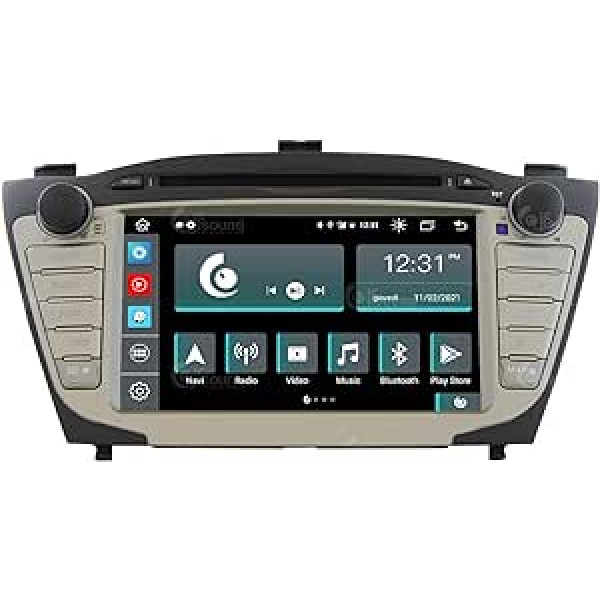 Costum Fit automašīnas radio priekš Hyundai IX35 Android GPS Bluetooth WiFi Dab USB Full HD skārienekrāna displejs 7 collu Easyconnect 8 kodolu procesors, balss komandas