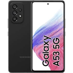 Samsung Galaxy A53 5G Enterprise Edition, 6,5 collu Android viedtālrunis, 128 GB, 5000 mAh akumulators, biznesa mobilais tālrunis, viedtālrunis bez līguma, lieliski melns