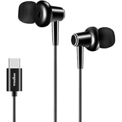 C tipa USB austiņas, ieliekamās austiņas, kas saderīgas ar Xiaomi 12/11T Pro, 10 10Pro, mi 9, mi 8, 8 se, CC9 Pro, Mix 4, Mix2, Mix2s, Redmi K40/K30/Pro, Note 8t/8 /8 Pro/8A, ar mikrofonu un skaļumu