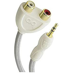 Audioquest adapteris – 3,5 mm Ministecker zu 2 RCA weiblich (Auslaufmodell)