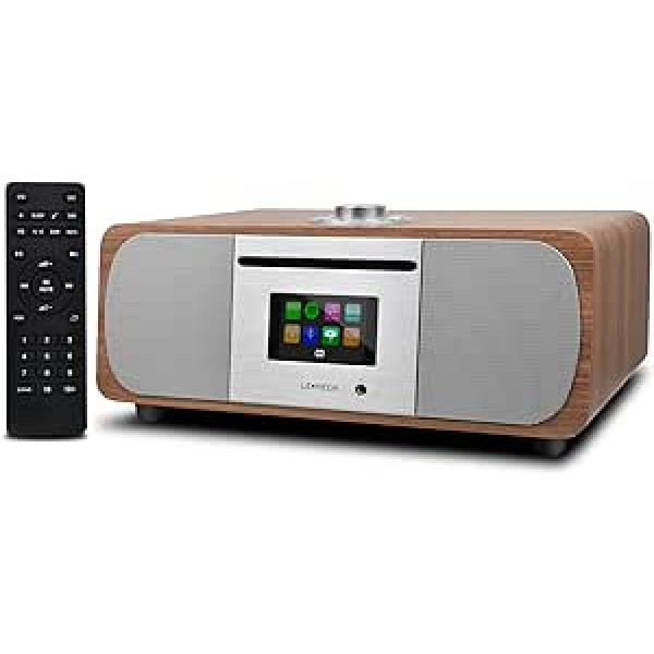 LEMEGA M5P All-In-One 35W Premium Music System, CD Player, DAB/DAB+/FM Digital Radio, WiFi Internet Radio, Spotify Connect, Bluetooth, Headphone Output, Alarm Clock, Colour Display, Remote Control,