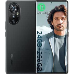 Blackview A200Pro viedtālrunis bez līguma, 2,4 K Amoled 120 Hz izliekts displejs, 108 MP trīskārša kamera Anroid 13 mobilais tālrunis, 24 GB + 256 GB Helio G99 ar 66 W ātro uzlādi 5050 mAh akumulatoru bez Simlock