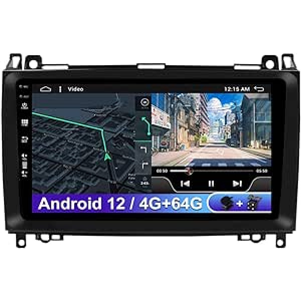 [4G + 64G] Android 12 Double DIN automašīnas radio, kas piemērots Mercedes Benz B200/W639/W906/W169/W245/Vito/Viano/Sprinter kamerai Canbus Free atbalsta stūres vadību DAB Carplay BT