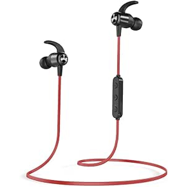 Bluetooth austiņas, Bluetooth austiņas, bezvadu Bluetooth austiņas ar CVC 8.0, iebūvēts mikrofons, 20 stundu darba laiks, IPX7 ūdensizturīgs, Bluetooth austiņas skriešanai, fitness