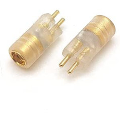 1 Pair DIY MMCX to 0.78mm 2-Pin Adapter Conversion Headphone Jack 0.78mm to MMCX Earphones Audio Interface Replacement Transfer Connector (Transparent Straight)