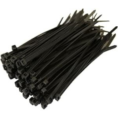 Baomain 200 x Cable Ties Black 100 mm x 2.5 mm Cable Ties Wraps