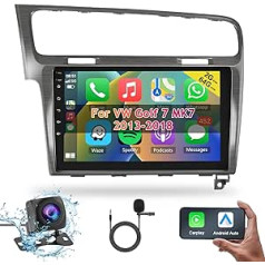 2 + 64 G bezvadu Apple Carplay 10 collu Android automašīnas radio ar ekrānu priekš VW Golf 7 MK7 2013-2018 Android Car 2 DIN Bluetooth ar navigāciju + AHD atpakaļskata kameru HiFi/RDS/FM radio DAB+