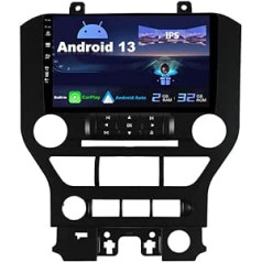 SXAUTO Android 13 IPS Autoradio for Ford Mustang (2015-2020) - Eingebaut CarPlay/Android Auto - Rückfahrkamera KOSTENLOS - 2G+32G - Lenkradsteuerung DAB Fast-Boot WiFi DSP Bluetooth - 2 Din 9 Zoll