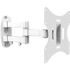 conecto SA-CC50254-V2 Wall Mount for TV Devices / Monitors with 58-107 cm (23-42 Inches), VESA 200 x 200, Tilt: +/-20°, Swivel: +/-90°, Wall Clearance: 10-39.3 cm, Maximum Load 30 kg, White