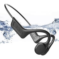 SANOTO Austiņas peldēšanai, IPX8 zemūdens austiņas peldēšanai, kaulu skaņas austiņas, Bluetooth 5.3, 32GB MP3, atgādinājuma punkts, peldēšanai, skriešanai, riteņbraukšanai