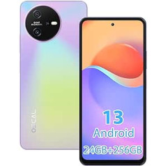 OSCAL Tiger12 Handy Ohne Vertrag, 24GB + 256GB /1TB Erweiterbar, Octa Core MediaTek G99, Android 13 viedtālrunis ar 64MP kameru, 6,78