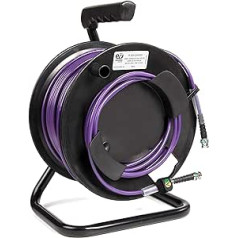 Video Cable 4K-UHD 6G-SDI (0.76/3.40/6.00) Mounted on Cable Holder with BNC 4K-UHD - Multifile Conductor 30 Metros Purple