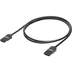 Hicon HI-HDSL-0200 HDMI Cable Ultra Slim Fit 3.6 mm Male 4K 50/60fps UHD Premium High Speed 18 GBit/s HDR 10 3D with Ethernet up to 2 m Compact Highly Flexible 2 m