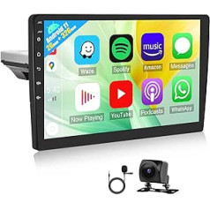 2G + 32G CAMECHO Android 11 Car Radio 1Din 2DIN ar Carplay 10,1 collu ekrānu, automašīnas radio ar Bluetooth un USB Android Car HiFi RDS FM stūres vadība WiFi + atpakaļgaitas kamera