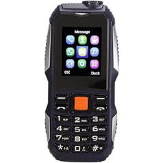 2G tvirtas telefonas atrakintas, mobilusis telefonas senjorams, mobilusis telefonas su dideliais mygtukais ir dideliu garsu, dviejų kortelių dvigubas budėjimo režimas, 2800 mAh baterija (mėlyna)