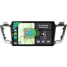 YUNTX [DAB-4G+64G] Android 12 automašīnas radio ierīcei Toyota RAV4 (2013-2018)-[Integrēts DAB+/CarPlay/Android Auto/DSP/GPS]-9 collu IPS 2.5D skārienekrāns bez mikrofona + kameras USB/MirrorLink/ Bluetooth 5.0