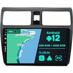 JOYX Android 12 Double DIN automašīnas radio, kas piemērots Suzuki Swift (2005-2016) - [2G + 32G] - Atpakaļskata kamera bez maksas - 10,1 collu IPS atbalsts Stūres vadība Dab 4G WiFi Carplay Bluetooth Android Car