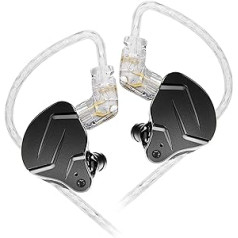 KZ ZSN Prox In-Ear Austiņas Balanced Armature Driver Hybrid Technology 1DD 1BA Austiņas Ērtas austiņas ar ausu trokšņu slāpēšanu mobilajiem tālruņiem Android (bez mikrofona, melns)