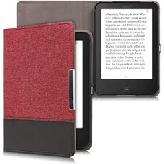 kwmobile Hülle kompatibel mit Tolino Shine 2 HD - Canvas eReader Schutzhülle Cover Case - Dunkelrot Schwarz