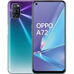 oppo A72 viedtālrunis 128 GB, 4 GB RAM, divas SIM kartes, Aurora Purple