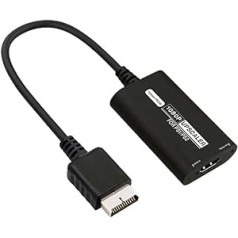 Jerilla PS1 PS2 to HDMI Converter 1080P Upscaler, PS2 to HDMI Adapter Cable RGBS-YPbPr / 16:9-4:3 Video Audio Converter + HDMI Cable for PS1/PS2 Console, HDTV