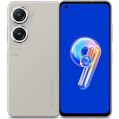 Asus Zenfone 9 viedtālrunis (5,92 collu AMOLED displejs, 50 MP dubultā kamera, 4300 mAh akumulators, 8 GB RAM, 256 GB atmiņa), mēnessgaismas balts