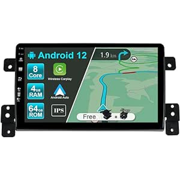 JOYX Android 12 IPS automašīnas radio, piemērots Suzuki Grand Vitara (2005-2015) - 4G+64G - Iebūvēts DSP/Carplay/Android Car - Kamera + mikrofons - 9 collu 2 DIN - Stūres vadība WiFi DAB 360 Kamera Ātra