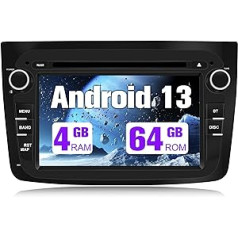 Android 12 automašīnas radio stereo GPS navigācija, kas paredzēta Alfa Romeo Mito 2008–2012 Android 12 Octa Core 4 GB RAM 64 GB ROM 7 collu HD daudzskārienjutīgs ekrāns (melns)