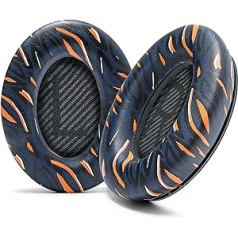 WC Wicked spilvenu rezerves ausu spilventiņi saderīgi ar Bose QuietComfort 35 (QC35) un QuietComfort 35ii (QC35ii) austiņām un vairāk — uzlabots komforts un izturība | Navy Tīģeris