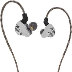 KBEAR Rosefinch NEX Biomembrane DD in-ear monitors ar noņemamu 4-core OFC Wire IEMs austiņas skatuves bundziniekam dziedātājam (melnas, bez mikrofona)