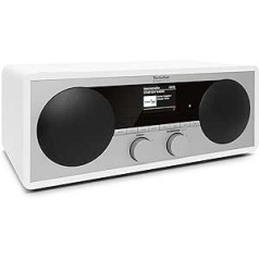TechniSat DIGITRADIO 451 CD IR Digital Internet Radio with CD Player (DAB+, FM, Stereo, AUXin, Bluetooth Audio Streaming, Spotify, USB with Charging Function and MP3 Playback, WLAN, 2 x 15 Watt) White