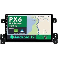 JOYX PX6 Android 12 IPS automašīnas radio, piemērots Suzuki Grand Vitara (2005-2015) - [4G + 64G] - Atpakaļskata kamera bez maksas - 2 DIN 9 collas - DAB stūres vadība 4G WiFi CarPlay Android automašīna HDMI 4K